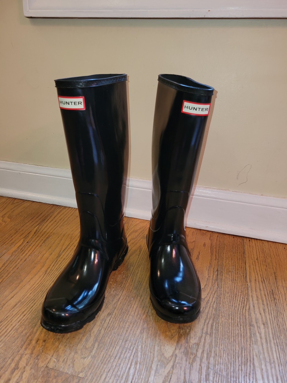 Hunter Gloss Black Tall Rain Boots